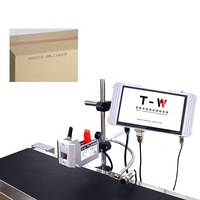 Nouvelle imprimante à jet d'encre industrielle automatique en ligne à vitesse rapide pour données Qr heure Date Logo Code à barres sur bouteille boîte en papier