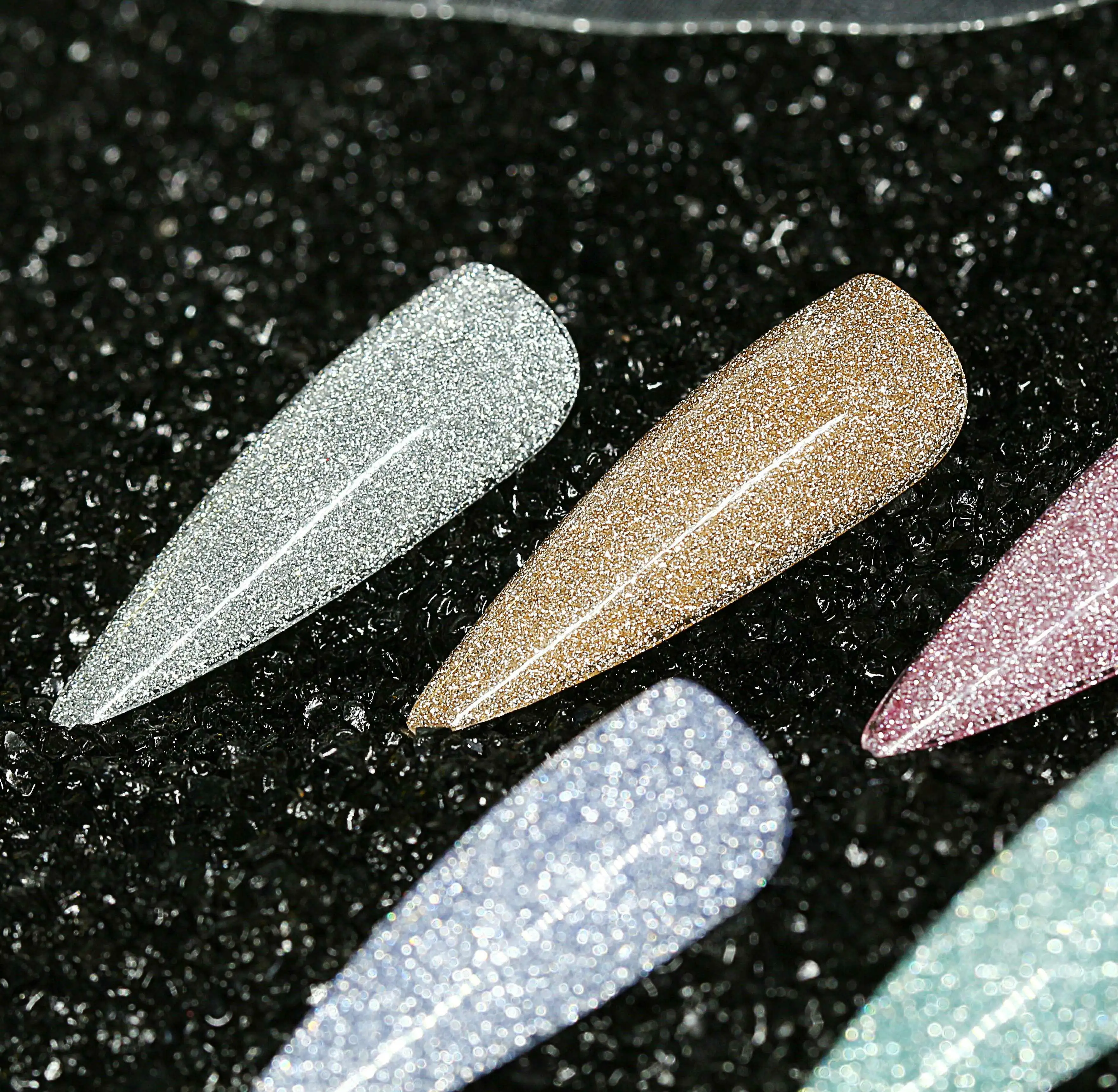 Super brillante esmalte de uñas de gel de 16 colores fácil remojo intermitente bailar disco uñas gel UV para manicura de salón