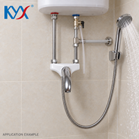 Robinet de douche pour baignoire, corps blanc, durable, étanche, pour mélange d'eau chaude et froide