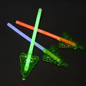 Customers Printing Logo Packing Light Up Novelty Glow Stick Glow Tree Wand For Outdoor Concert Party