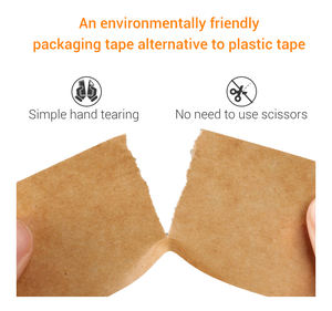 Cinta de Embalaje de Papel Kraft de Una Cara con Impresión de Logotipo Personalizado, Acrílica, Resistente, Reciclable y Ecológica - Product Image 3