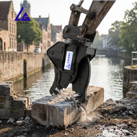 Mini concasseur de béton avec emballage sécurisé en acier, adapté aux mini-excavatrices PC60 de 2 à 6 tonnes, broyeur rotatif de démolition