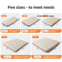 Matelas pneumatique gonflable pour le camping, pliable, pour la maison et les pique-niques en plein air, avec pompe à air intégrée et revêtement floqué