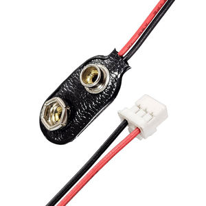 Customize Shape Black Red <b>Cable</b> Connection 26AWG 3pin <b>Battery</b> Clips Connector Buckle - Product Image 1