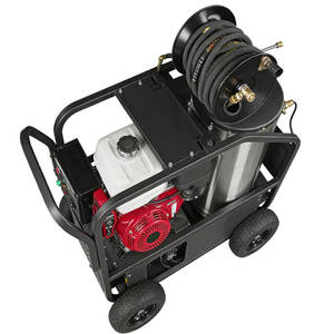 เครื่องฉีดน้ำแรงดันสูงแบบใช้น้ำร้อนสำหรับงานอุตสาหกรรม ใช้เชื้อเพลิงเบนซิน ทำให้น้ำร้อนถึง 210 องศา ° F สำหรับการตัดคราบไขมันและการทำความสะอาดขั้นสูง - Product Image 1