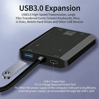 Adaptateur USB-C vers double HDMI 1080P HD, faible MOQ, Plug & Play, Thunderbolt 3 pour ordinateur portable, double sortie moniteur, gaine PVC, HDTV