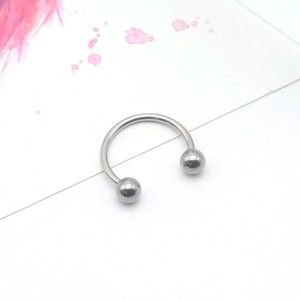 Anneau de nez en alliage de titane en forme de fer à cheval 16G avec fermeture à vis, bijou de septum et d'oreille en forme de U, accessoire de piercing - Product Image 4