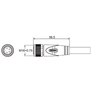 Conector de <span class=keywords><strong>Cable</strong></span> Circular DF14-2 C00 M16, IP67, EtherCAT, Impermeable, Hembra, para Cajas de Sensores/Actuadores, Suministro de Fábrica - Product Image 5