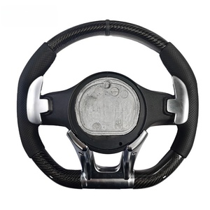 Volant sport en cuir et <span class=keywords><strong>fibre</strong></span> de carbone LQ de haute qualité avec couleur et surpiqûres personnalisées pour modèle - Product Image 2