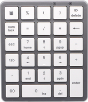 Papan ketik portabel dapat diisi ulang 28 tombol Keyboard ultra-tipis Keyboard nirkabel Mini angka papan ketik nirkabel untuk PC Laptop Desktop