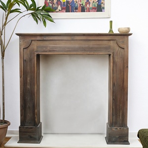Mộc Mạc Phong Cách Châu Âu freestanding lò sưởi mantel cổ điển đau khổ gỗ trong nhà phòng khách trang trí mantel Surround - Product Image 1