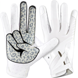 Gants de football américain de haute qualité avec paume en silicone super adhérente, logo personnalisé, gants de rugby pour temps froid en extérieur - Product Image 1