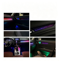 Kit d'éclairage d'ambiance intérieur de voiture à 64 couleurs RGB à contrôle par application pour Mazda CX5 CX4 CX30 2016-2024, 12V 3-5W, lampe d'ambiance LED