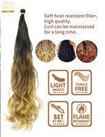 Wholesale 30 Inch French Curls Synthetic Hair Extensions High Quality Handmade Braiding Hair for African Braids 150g