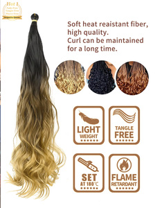Extensions per capelli sintetici ricci alla francese da 30 pollici all'ingrosso, di alta qualità, fatti a mano, per trecce africane, 150g - Product Image 4
