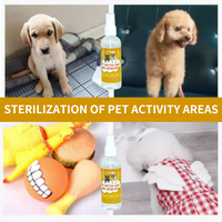 Déodorant pour animaux de compagnie personnalisé en marque propre, 100 ml, écologique, sans danger pour les chiens, éliminateur d'odeurs doux, non parfumé, spray nettoyant aux enzymes biologiques