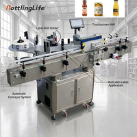 Machine d'étiquetage automatique de sauce tomate à commande par servomoteur pour bouteilles et pots de beurre de cacahuète