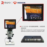 Portable Trinocular Microscope SZM45T-B1 LCD Video Microscope with Camera for PCB & Mobile Repair