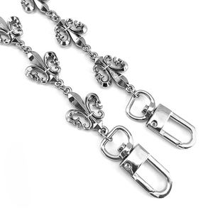 Personalizado 3D Cruz Logotipo Chapeamento Prata Liga De Zinco Carteira Cadeia para Punk Hip Pop Jeans Bolso - Product Image 2