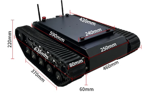 Chasis <span class=keywords><strong>de</strong></span> Robot Tanque WD en Oferta, 4 Ruedas, Tr500, Todoterreno, Capacidad <span class=keywords><strong>de</strong></span> Carga <span class=keywords><strong>de</strong></span> 65 kg, Velocidad <span class=keywords><strong>de</strong></span> 0-6.2 km/h - Product Image 6