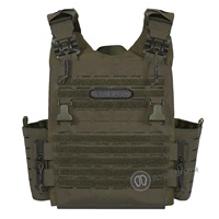 Gilet Porte-Plaques Tactique Camouflage Marron Coyote en Tissu Composite pour Chasse et Extérieur (LSR)