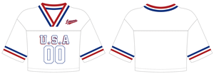 เสื้อครอปสปอร์ตผู้หญิงแบบกำหนดเอง เสื้อยืดครอปท็อปเซ็กซี่ พิมพ์ลายแบบซับลิเมชั่น พร้อมชื่อและหมายเลขประดับเพชร - Product Image 3