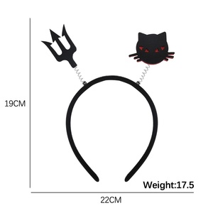 Fascia per capelli a forma di scheletro di pipistrello per adulti e bambini, cosplay di Halloween, fascia per capelli da strega, fiocchi fantasma per donne e ragazze, accessori per capelli per feste - Product Image 3
