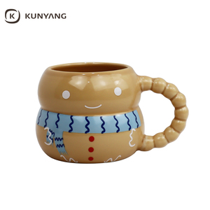 Tasse à café en céramique créative de Noël en gros capacité de 240ml verres de fête imprimés de logo tasses en céramique personnalisées de vacances - Product Image 4