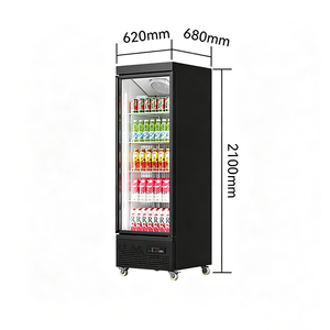 Vitrine réfrigérée commerciale 930L, refroidisseur de boissons à montage supérieur, réfrigérateur vertical à double porte vitrée pour supermarché **2-10 - Product Image 5