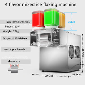 Machine à glace pilée commerciale en acier inoxydable 304SS pour Bingsu, idéale pour les salons de thé, les hôtels et les buffets - Product Image 4