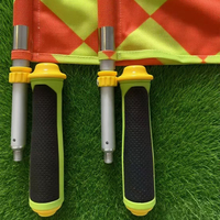 Drapeau d'arbitre de football professionnel en aluminium léger et rotatif avec poignée détachable, 40x33cm, kit d'arbitre de football