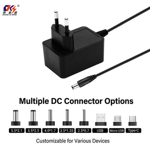 Adaptador de Corriente Universal de 12V 1A 12W Personalizable OEM, <span class=keywords><strong>Cargador</strong></span> de Pared con Enchufe Europeo de 12 Voltios 1000mA, Adaptador de Corriente de 5V 6V 8V 9V 15V 18V 21V 24V - Product Image 1