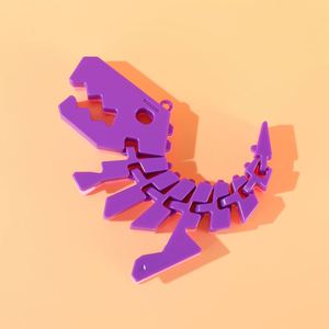 Llavero de dinosaurio impreso en 3D de gran venta, colgante abstracto para mochila, pequeño juguete decorativo para niños - Product Image 4