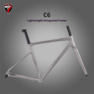 Zhuote C6 <span class=keywords><strong>cadre</strong></span> de <span class=keywords><strong>vélo</strong></span> complet confortable <span class=keywords><strong>cadre</strong></span> de <span class=keywords><strong>vélo</strong></span> de <span class=keywords><strong>route</strong></span> en alliage d'aluminium avec frein à disque à travers l'essieu fourche en Fiber de <span class=keywords><strong>carbone</strong></span> - Product Image 3