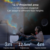 Projecteur d'étoiles intelligent 12-en-1, lumière nocturne ciel étoilé, projecteur de galaxie à 360 degrés, lumière de vacances, planétarium de chambre, projecteur d'étoiles galaxie