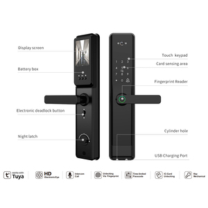 Porta anteriore Tuya APP APP Camera Smart Lock senza chiave con accesso remoto sblocco intelligente <span class=keywords><strong>serratura</strong></span> porta porta intelligente - Product Image 5
