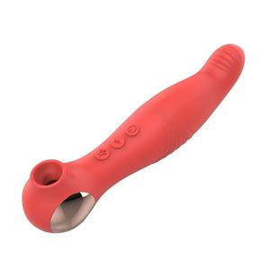 Femelle Silicone Aspiration et Soufflant Vibrateur Conversion De Fréquence Charge Massage Sucer Bâton Adulte Femelle Masturbation Jouet - Product Image 3