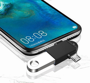 2020 mới Tùy Chỉnh OEM Logo Type-C Micro <span class=keywords><strong>USB</strong></span> V8 Adapter 2 trong 1 <span class=keywords><strong>OTG</strong></span> Dữ Liệu Kết Nối với Móc Chìa Khóa chuỗi - Product Image 4