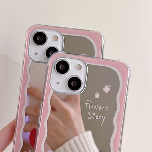 Funda de teléfono móvil con diseñ<span class=keywords><strong>o</strong></span> de flores, carcasa suave con espejo personalizada Para iPhone 13 12 11 Pro Max X XS <span class=keywords><strong>XR</strong></span> 7 <span class=keywords><strong>8</strong></span> <span class=keywords><strong>Plus</strong></span> - Product Image 4