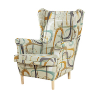 Housses de chaise Wingback Housses 2 pièces en spandex extensible Housses de canapé Housses de fauteuil Protecteur de meubles antidérapant