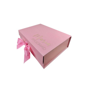 Custom Cardboard <strong>Pink</strong> Keepsake Wedding Gift Boxes <strong>Present</strong> Favor Pretty Gift Boxes for <strong>Present</strong> - Product Image 2