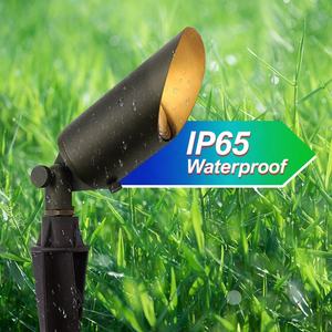 Лидер продаж, литая под давлением латунная водонепроницаемая лампа низкого напряжения для ландшафтного освещения, уличный светодиодный прожектор с колом - Product Image 6