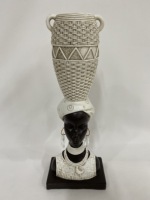 Nouveau buste de fille de style africain écologique décor d'ameublement en résine Style d'art populaire