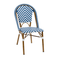 Chaises de table de jardin en rotin pour salle à manger en plein air Style bistrot français moderne non pliable pour salon hôtel hôpital utilisation