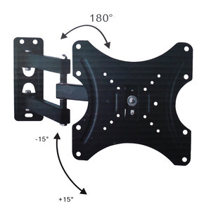 Support mural inclinable à 3 articulations WEB pour téléviseurs LED LCD de 14 à 42 pouces, noir, fabriqué en Italie - Product Image 3