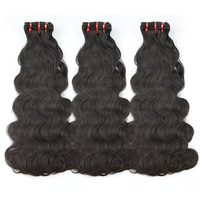Cheveux brésiliens vierges Body Wave Fumi pour tresses, 100% cheveux humains, trame nouée à la main, couleur naturelle, cheveux en vrac