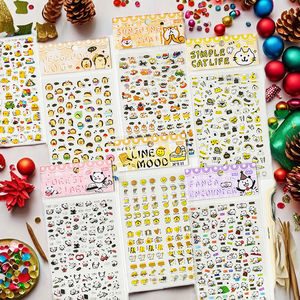 Autocollants PET Moe Yuji mignons à thème dessin animé, <span class=keywords><strong>film</strong></span> <span class=keywords><strong>d</strong></span>écoratif fait main, <span class=keywords><strong>d</strong></span>écoupe et impression, vernissage brillant pour <span class=keywords><strong>la</strong></span> <span class=keywords><strong>d</strong></span>écoration des fêtes - Product Image 3