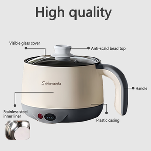 Convenient Use High-end Stainless Steel Inner Pot 1.8L <b>Electric</b> Pot Tempered Glass Lid Multifunctional for Household Outdoor Use - Product Image 5