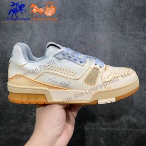 Zapatillas Deportivas de Diseño de Alta Calidad, Zapatillas de Tenis, Estilo Casual para Caminar, de Cuero Genuino - Product Image 1