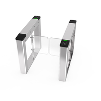 Tourniquet intelligent de contrôle des billets à détection rapide en acier inoxydable, portillon piétonnier à monnayeur avec reconnaissance faciale pour parcs d'attractions